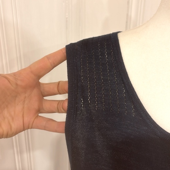 Tie dye VINTAGE CONCEPT navy blue and white maxi dress - Picture 4 of 7